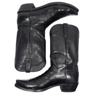 Lucchese N1597 Black Burnished Ranch Hand Western Boots Mens US 13 D